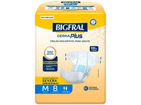 Fralda Bigfral Derma Plus M 8 Unidades