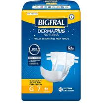 Fralda Bigfral Derma Plus Noturna G com 7 unidades