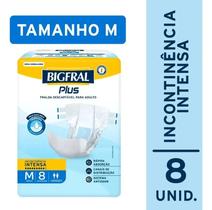 Fralda bigfral plus m com 8 uni Fralda bigfral plus m com 8 uni