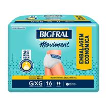 FRALDA BIGFRAL ROUPA INTIMA MOVIMENT G/XG 16unidades