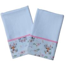 Fralda boca Bichos Floresta Floral - babete - 2 peças
