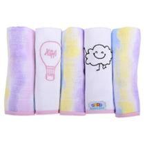 Fralda bordada com 5un be happy minasrey