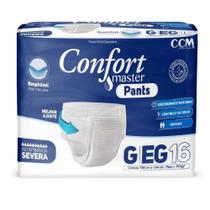 Fralda Calça Descartável Geriátrica Adulto Confort Master Pants - Tamanho G-EG - 16 Unidades