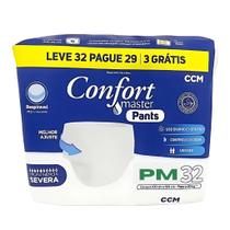 Fralda Calça Descartável Geriátrica Adulto Confort Master Pants - Tamanho P-M - 32 Unidades