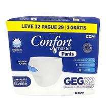 Fralda Calça Geriátrica Adulto G-EG Confort Master Pants 32 Unid. Proteção 12h