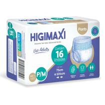 Fralda Calça Geriátrica Adulto Higimaxi Pants PM Com 16 Unidades Máxima Absorção E Conforto Para Incontinência Moderada