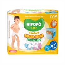 Fralda Calça Hipopó Confort Shortinho 1 Linha Pants Jumbo XG 26 UN