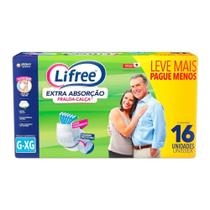 Fralda Calça Lifree Extra Absorção Tamanho G/XG com 16 Unidades