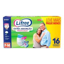 Fralda Calça Lifree Extra Absorção Tamanho P/M com 16 Unidades