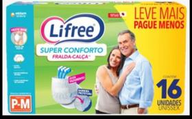 fralda calça-p/m com 16 unidades lifree super conforto - Unicharm do Brasil