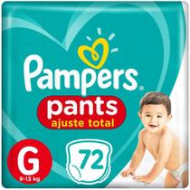 Fralda Calça Pampers Pants Ajuste Total G 72 unidades