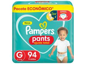 Fralda Calça Pampers Pants Ajuste Total Tam. G 9 a 13kg 94 Unidades