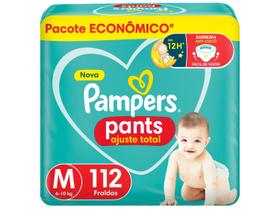 Fralda Calça Pampers Pants Ajuste Total Tam. M 6 a 10kg 112 Unidades