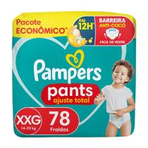 Fralda Calça Pampers Pants Ajuste Total Tam. XXG 14 a 23kg 78 Unidades Fralda Calça Pampers Pants Ajuste Total Tam. XXG 14 a 23kg 78 Unidades