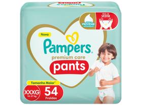 Fralda Calças Pampers Premium Care Tam XXXG até 27kg 54 Unidades