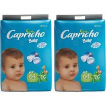 Fralda Capricho Baby Mega 2 Pacotes Tamanho XG Com 128 Unidades