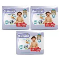 Fralda Capricho Bummis 3 Pacotes Tamanho XXG Com 36 Unidades Cada - Acima de 15 Kg