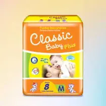 fralda Classic Baby tamanho M c/8