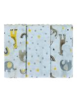 Fralda com 03 Unidades 100% Algodão Bebê 68Cm X 70Cm Bublim Petit Menino Incomfral