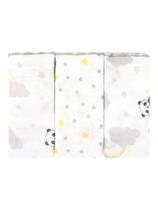 Fralda com 03 Unidades 100% Algodão Bebê 68Cm X 70Cm Bublim Petit Menino Incomfral