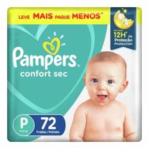 Fralda Confort Sec P 72 Unidades - Pampers