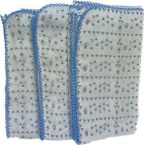 Fralda Cremer 70x70cm Com Crochê Fralda Cremer 70x70cm Com Crochê