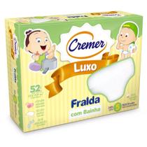 Fralda Cremer Branca Bainha 70X68cm 5 Unidades