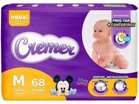 Fralda Cremer Disney Tam. M 4 a 9kg 68 Unidades