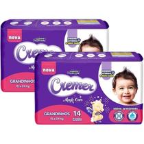 Fralda Cremer Jumbinho - Kit com 2 pacotes - Tam Grandinhos - 28 Unidades