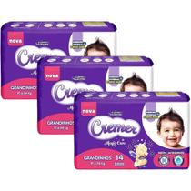 Fralda Cremer Jumbinho - Tam Grandinhos - Kit com 3 pacotes - 42 Unidades Fralda Cremer Jumbinho - Tam Grandinhos - Kit com 3 pacotes - 42 Unidades
