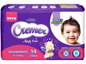 Fralda Cremer Magic Care Grandinhos Pacote Jumbo 14 Unidades Descartáveis