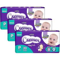Fralda Cremer Magic Care Jumbinho - Kit com 3 pacotes - Tam P - 90 Unidades