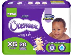 Fralda Cremer Magic Care Tamanho XG Pacote Prática com 20 Fraldas Descartáveis