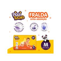 Fralda Cremer Piquitucho extra absorção M 34 Unidades 5 a 10kg