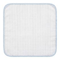 Fralda De Boca Avulsa Quadriculada 33 Cm X 33 Cm Com Crochê