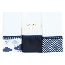 Fralda de Boca Nuvem Marinho 3 Peças