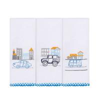 Fralda de Boca Paninho de Boca Babete Bordada Para Bebê 32cmx32cm Com 3 Unidades - Papi Textil Baby Fralda de Boca Paninho de Boca Babete Bordada Para Bebê 32cmx32cm Com 3 Unidades - Papi Textil Baby