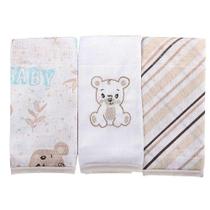 Fralda de Boca para Bebê Baby Nice 3 unidades 32 x 32cm
