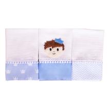 Fralda de Boca Príncipe Azul 3 Peças