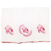 Fralda de Boca Sapatinho Rosa Kit 3 Peças 100% Algodão Fralda de Boca Sapatinho Rosa Kit 3 Peças 100% Algodão