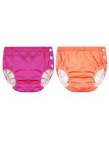 Fralda de natação Century Star Baby reutilizável para 2-3 T de laranja e rosa