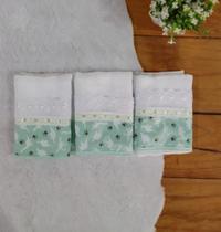 Fralda de Ombro e Boca Estampada VERDE 70x70 para Bebê - 03 Peças - HAPPYY BABY