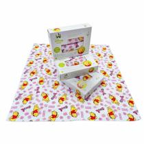 Fralda De Pano 70x70cm Ursinho Pooh Disney - Caixa Com 5