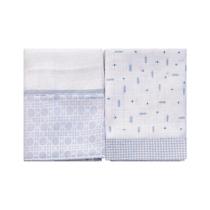 Fralda De Pano BabyJoy Masculino Flechas Azul 32103-612