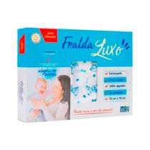 Fralda de Pano Bebê Luxo Caixa C/5 Peças Tecido Duplo 100% Algodão Estampada 70x70cm Minasrey