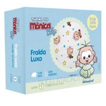 Fralda de Pano Bebê Luxo Turma da Monica 70x70cm - 5 Unidades Caixa Alta Absorção Grande