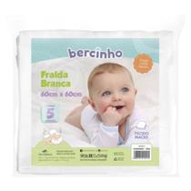 Fralda De Pano Bercinho C/5 Branca/Lisa 32002-011