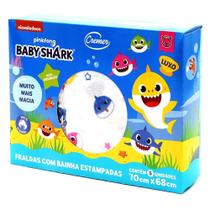 Fralda De Pano Cremer Baby Shark Luxo Com Bainha 5 Unidades