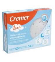 FRALDA DE PANO CREMER LUXO ESTAMPADA MENINO CAIXA C/5 un