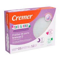 Fralda De Pano Cremer Luxo Pinte E Borde Com 5 UN